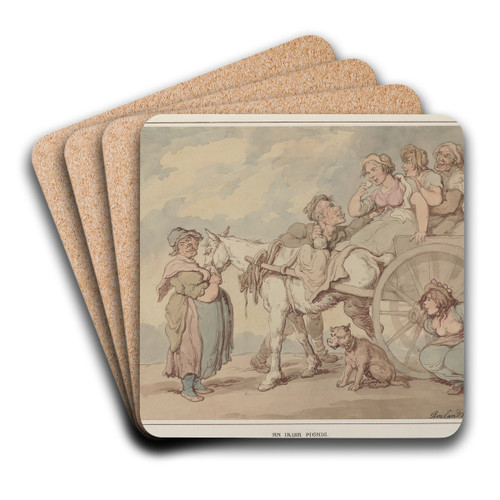 An Irish picnic by Thomas Rowlandson Art Drink Coaster set