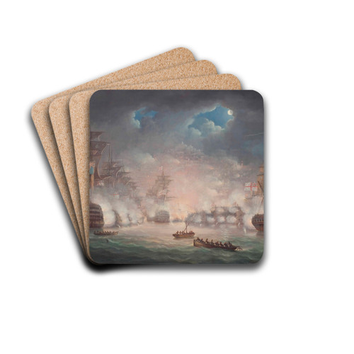 The Bombardment Of Algiers, 27 August 1816 by Thomas Buttersworth Drink Coasters - set of 4