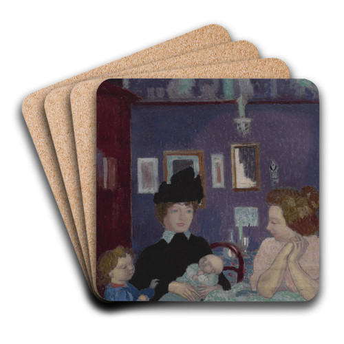 Visite dans la chambre violette by Maurice Denis Art Drink Coaster set