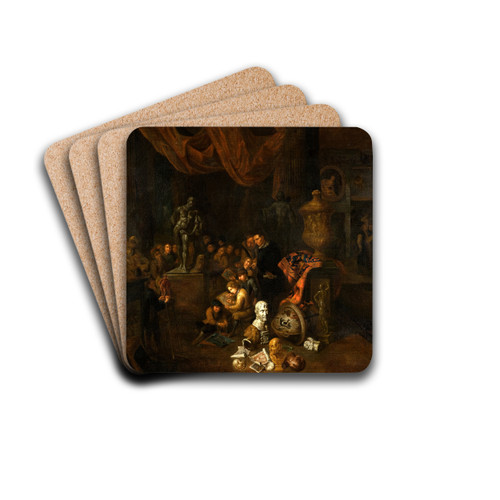 Interior of an Art School by Gerard Thomas Drink Coasters - set of 4