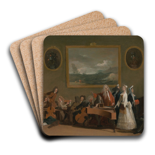A Rehearsal of an opera by Marco Ricci Art Drink Coaster set A Rehearsal of an opera by Marco Ricci Art Drink Coaster set