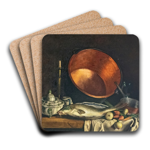 Still life with cauldron by Paul Prouho Art Drink Coaster set Still life with cauldron by Paul Prouho Art Drink Coaster set