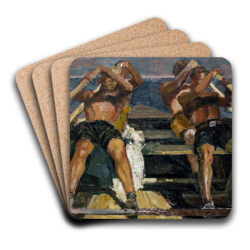 Die Ruderer by Hermann Groeber Art Drink Coaster set