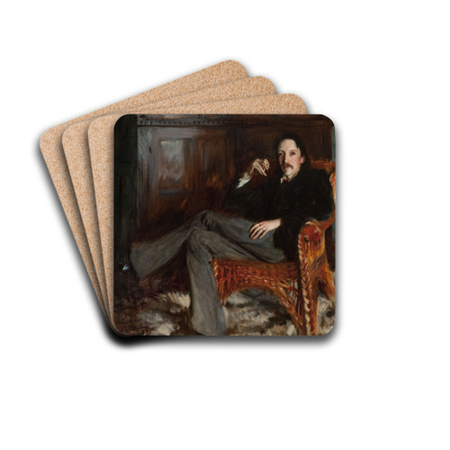 Robert Louis Stevenson by John Singer Sargent Drink Coasters - set of 4