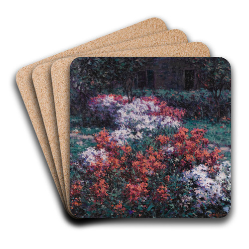 The Phlox Garden by Hugh Henry Breckenridge Art Drink Coaster set