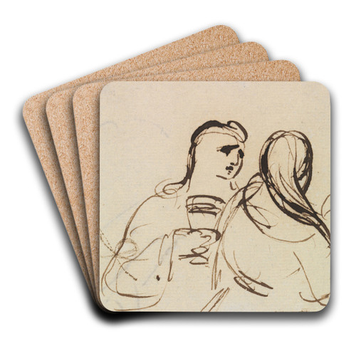 Study For, Christ's Entry into Jerusalem by Benjamin Robert Haydon Art Drink Coaster set