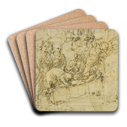 The Death of the Virgin by Marco Zoppo Art Drink Coaster set