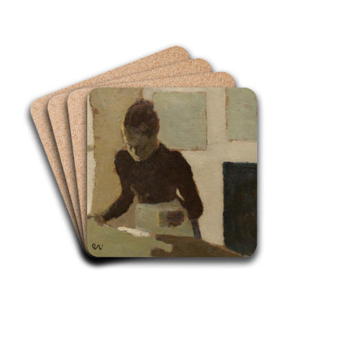 Woman Ironing by douard Vuillard Drink Coasters - set of 4