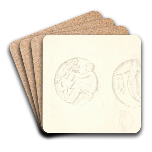Udkast til relieffer by Svend Rathsack Art Drink Coaster set