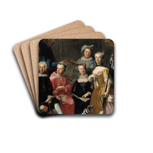 Family Group by Martin van Meytens Drink Coasters - set of 4