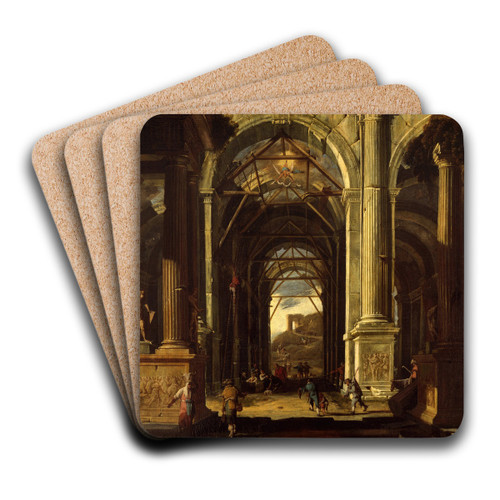 The Adoration of the Shepherds by Viviano Codazzi Art Drink Coaster set