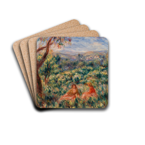 Landscape (Paysage) by Pierre-Auguste Renoir Drink Coasters - set of 4
