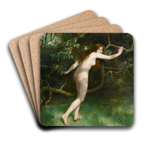 Eve by John Collier Art Drink Coaster set