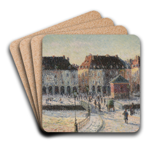 Le pont de la Poissonnerie  Dieppe by Gustave Loiseau Art Drink Coaster set
