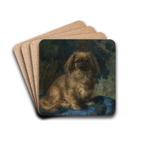 Pekingese by Franois-Charles Cachoud Drink Coasters - set of 4