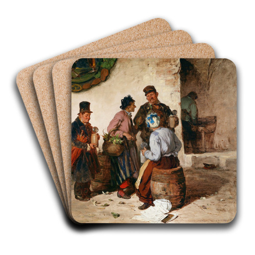 Im Mnchner Hofbruhaus by Pal Bhm Art Drink Coaster set