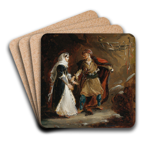 La Fiance D'abydos by Thodore Gricault Art Drink Coaster set