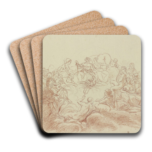 The olymp by Daniel Nikolaus Chodowiecki Art Drink Coaster set The olymp by Daniel Nikolaus Chodowiecki Art Drink Coaster set