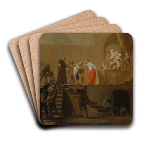 The parable of the laborers in the vineyard by Nicolaus Knpfer Art Drink Coaster set