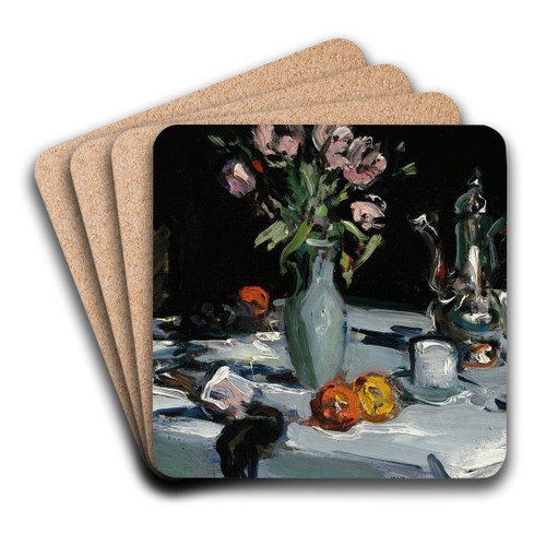 Tulips and a Coffee Pot by Samuel John Peploe Art Drink Coaster set
