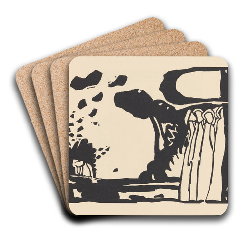 Klnge Pl.10 by Wassily Kandinsky Art Drink Coaster set