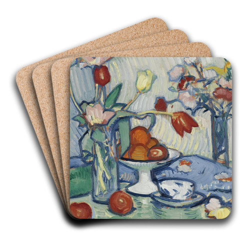 Tulips by Samuel John Peploe Art Drink Coaster set