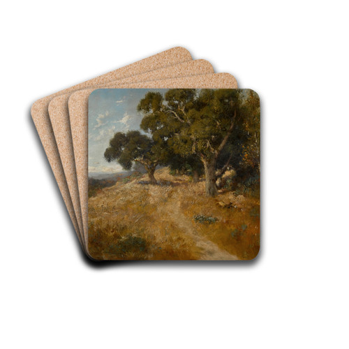 Path through California oaks by William Keith Drink Coasters - set of 4