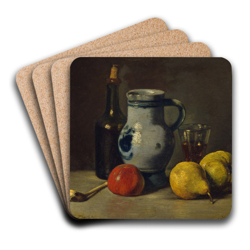 Still Life with a grey Jug by Jules Dupr Art Drink Coaster set