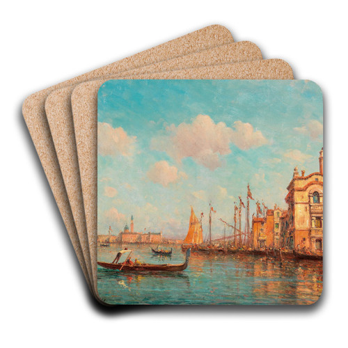 Venice, a View to San Giorgio Maggiore by Henry Malfroy Art Drink Coaster set