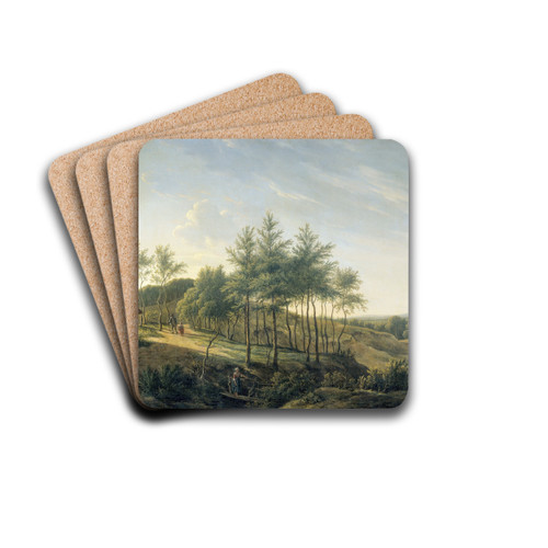 Hilly Landscape by Gerrit Jan Michalis Drink Coasters - set of 4