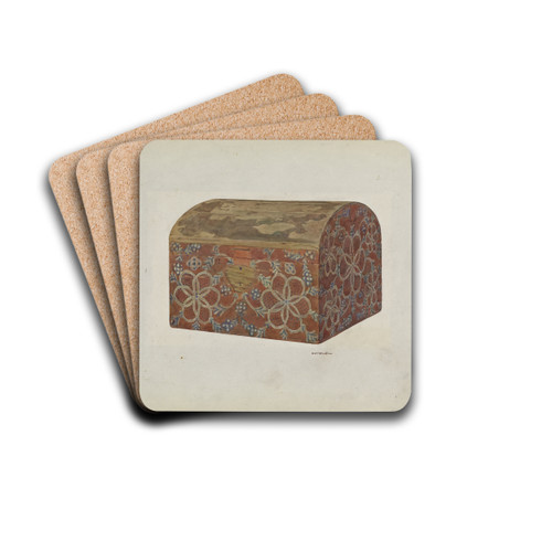 Pa. German Chest by Carl Strehlau Drink Coasters - set of 4
