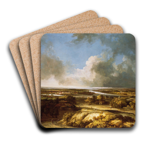 A Panoramic Landscape by Philips Koninck Art Drink Coaster set
