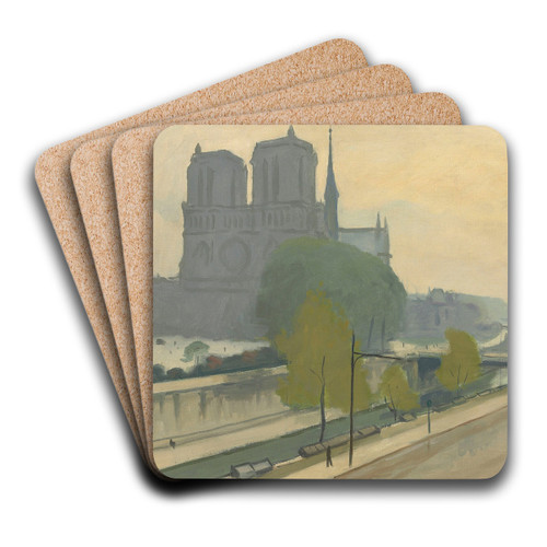 Notre-Dame vue des quais, le soir by Albert Marquet Art Drink Coaster set