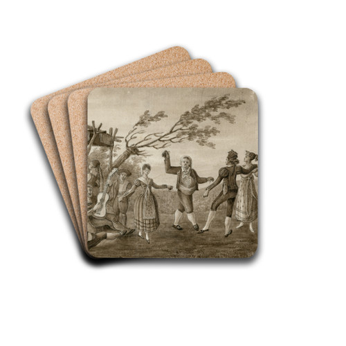 Muzikanten en dansers by Otto Howen Drink Coasters - set of 4