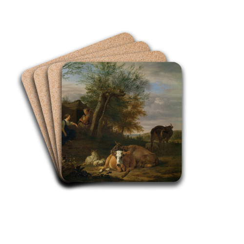 Piper by Adriaen van de Velde Drink Coasters - set of 4
