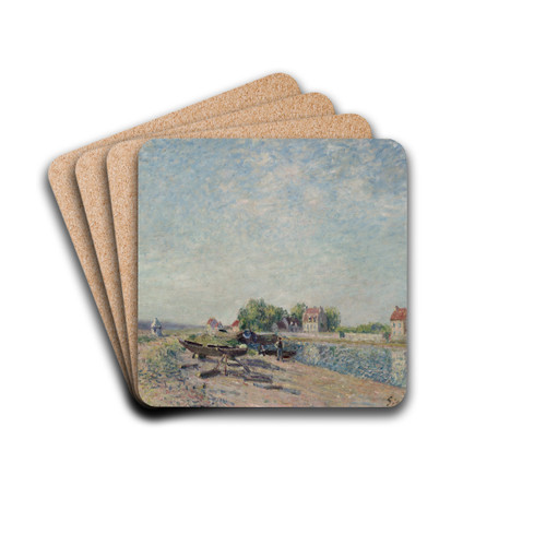 Saint-Mamms, Loing Canal by Alfred Sisley Drink Coasters - set of 4