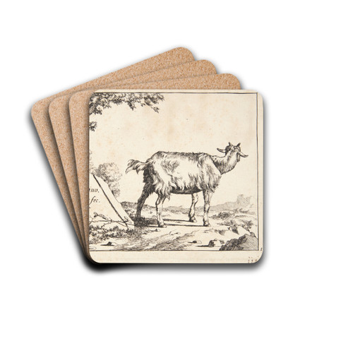 Titelblad til Geder og gedebukke by Marcus de Bye Drink Coasters - set of 4