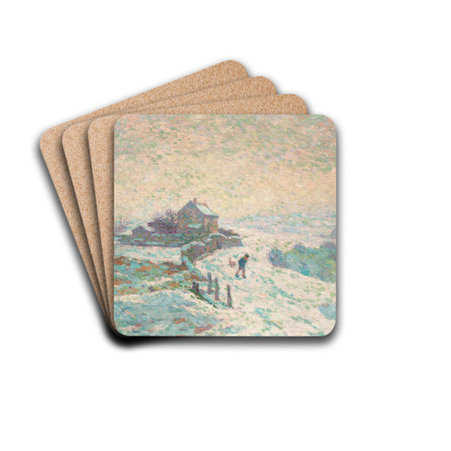 Paysage de neige by Claude Emile Schuffenecker Drink Coasters - set of 4
