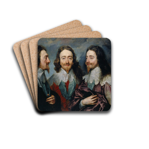 Charles I (1600-49) by Anthony van Dyck Drink Coasters - set of 4