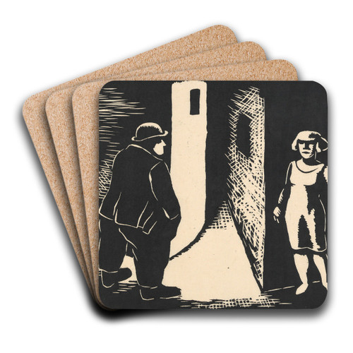 Nachts by Karl Wiener Art Drink Coaster set Nachts by Karl Wiener Art Drink Coaster set
