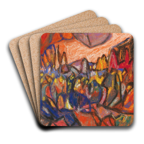 Komposition by Adolf Hlzel Art Drink Coaster set
