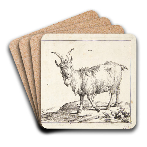 Ged gende mod venstre by Marcus de Bye Art Drink Coaster set