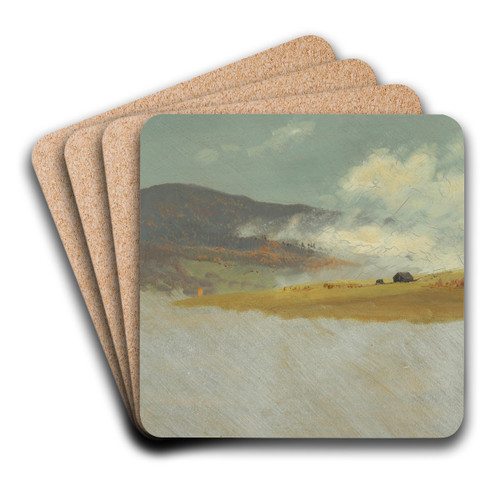 Hilly landscapes by Frederic Edwin Church Art Drink Coaster set
