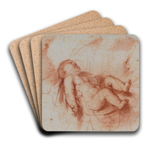 Study of the Infant Christ Child Held by Saint Simeon by Guercino Art Drink Coaster set Study of the Infant Christ Child Held by Saint Simeon by Guercino Art Drink Coaster set