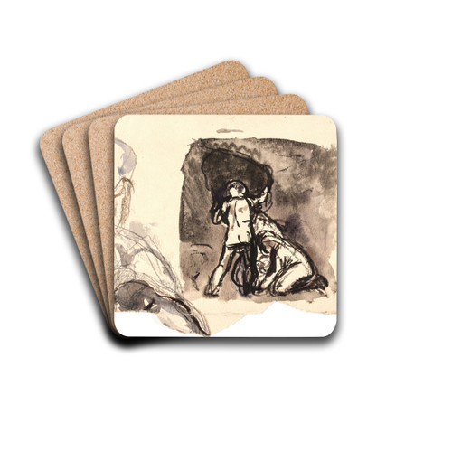 Studie til Ddalus og Ikarus by Oluf Hartmann Drink Coasters - set of 4