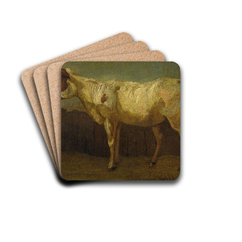 Portrait of a Cow by James Ward Drink Coasters - set of 4 Portrait of a Cow by James Ward Drink Coasters - set of 4