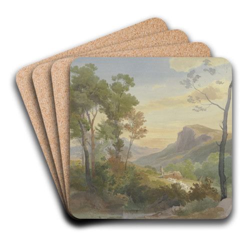 Italienische Gebirgslandschaft by Carl Hummel Art Drink Coaster set