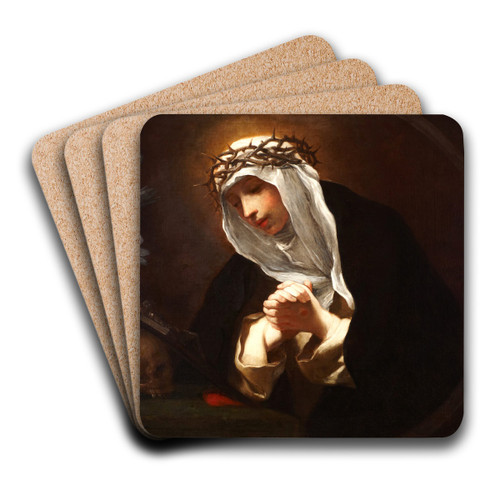 St Catherine of Siena by Baldassarre Franceschini Art Drink Coaster set
