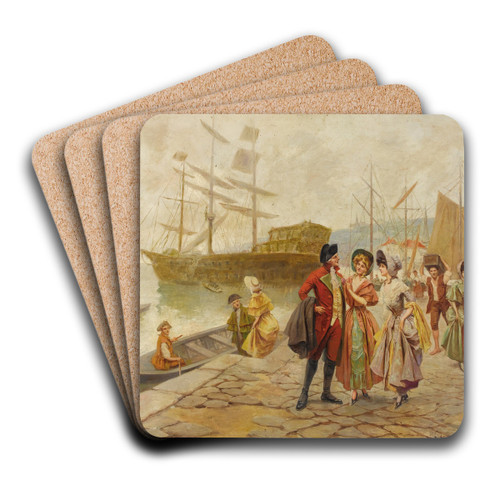 The Departure by CARLOS ALONSO PREZ Art Drink Coaster set