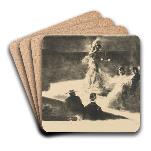 Spanish Dancer by Alexandre Lunois Art Drink Coaster set Spanish Dancer by Alexandre Lunois Art Drink Coaster set